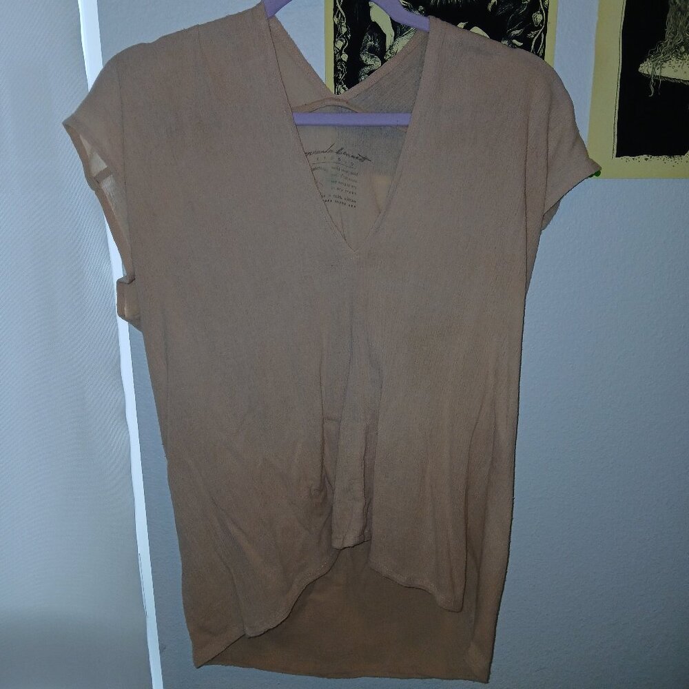 Miranda Bennett studio light peach guaze top os - Picture 2 of 4